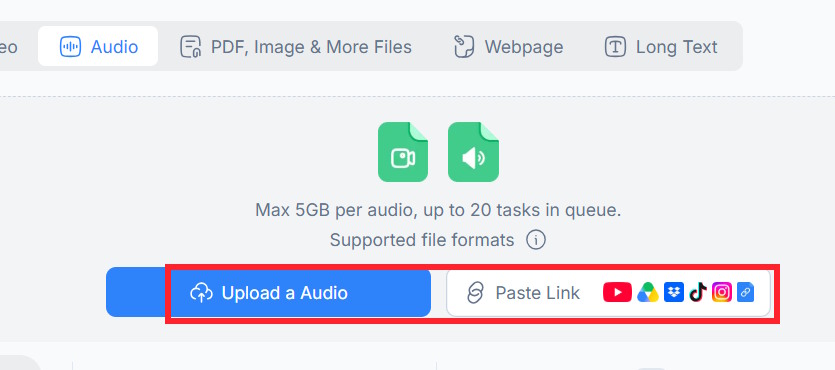 Tải file âm thanh NoteGPT