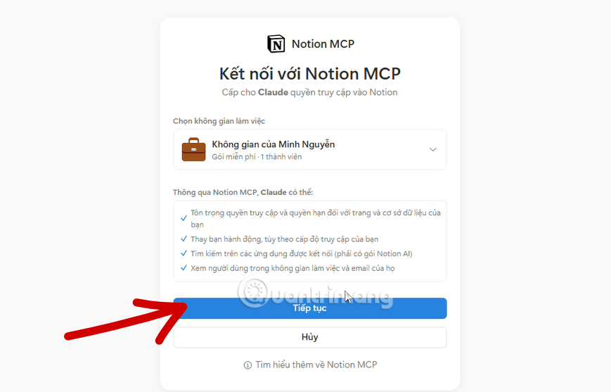 cách sử dụng notion lên claude