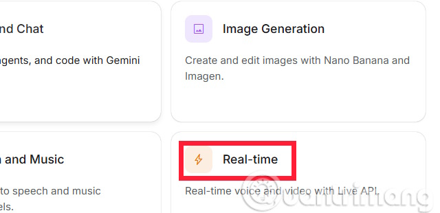 Real-time trên Google AI Studio