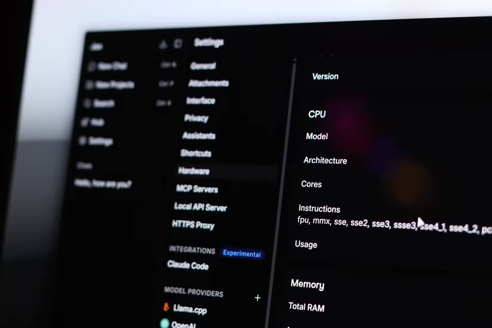 Các thiết lập về GPU của Jan
