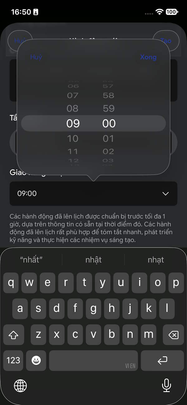 Thời gian diễn ra hoạt động