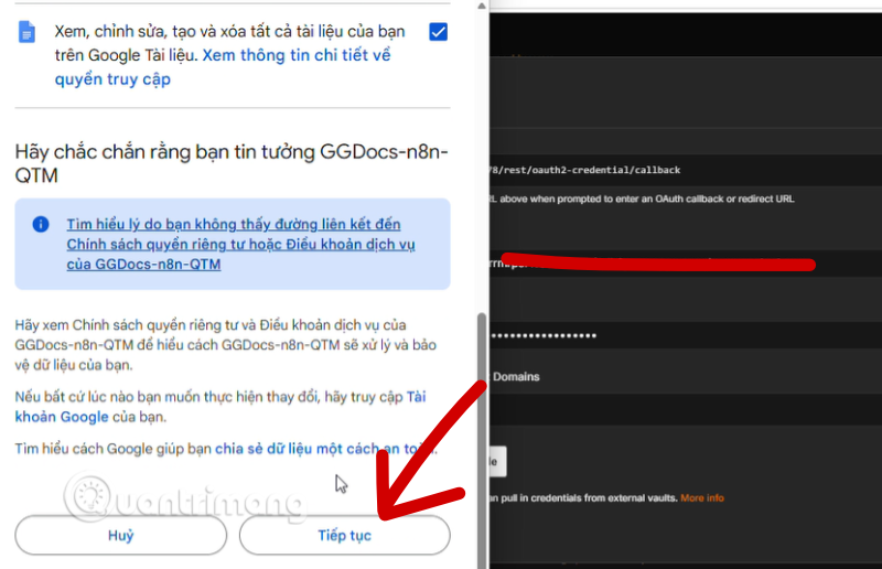 google docs kết nối n8n