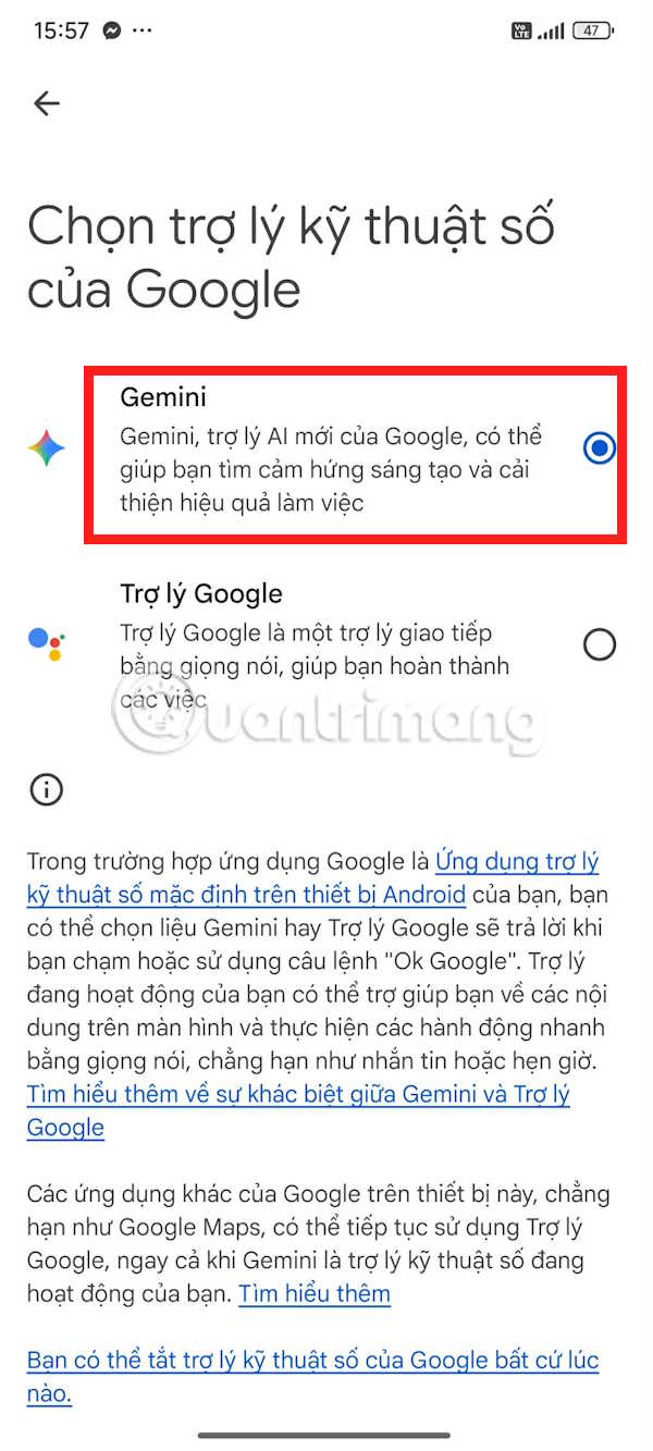 Gemini làm trợ lý