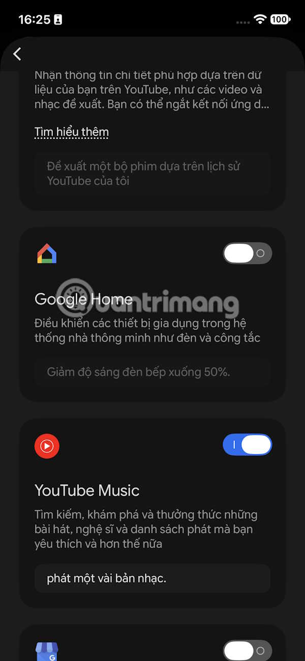 Sử dụng ứng dụng trên Gemini