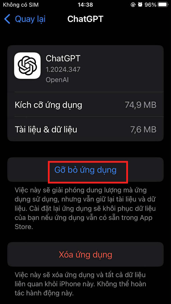 Xóa bộ nhớ cache ChatGPT