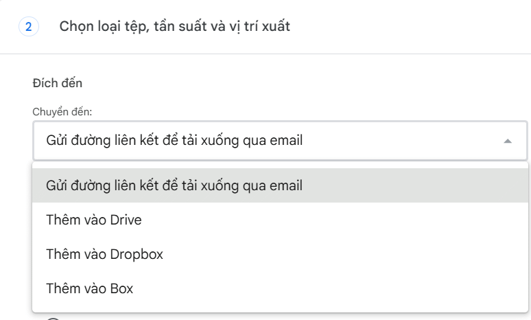 Phương thức nhận liên kết tải dữ liệu Gemini