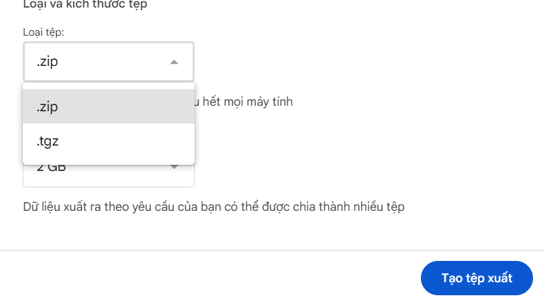 Tạo tập tải dữ liệu Gemini