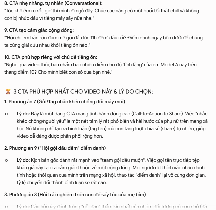 Ý tưởng phần kết cho video