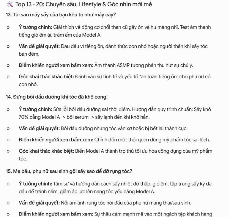 Lên ý tưởng video 