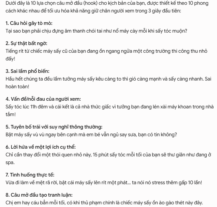 Hook giữ chân người xem