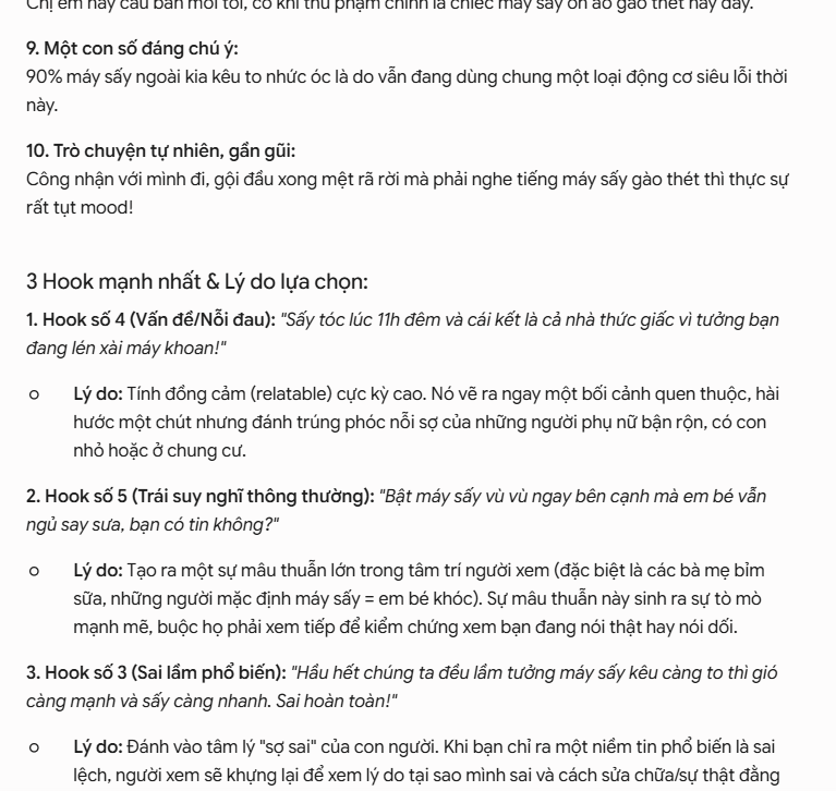 Promp tạo hook giữ chân người xem 