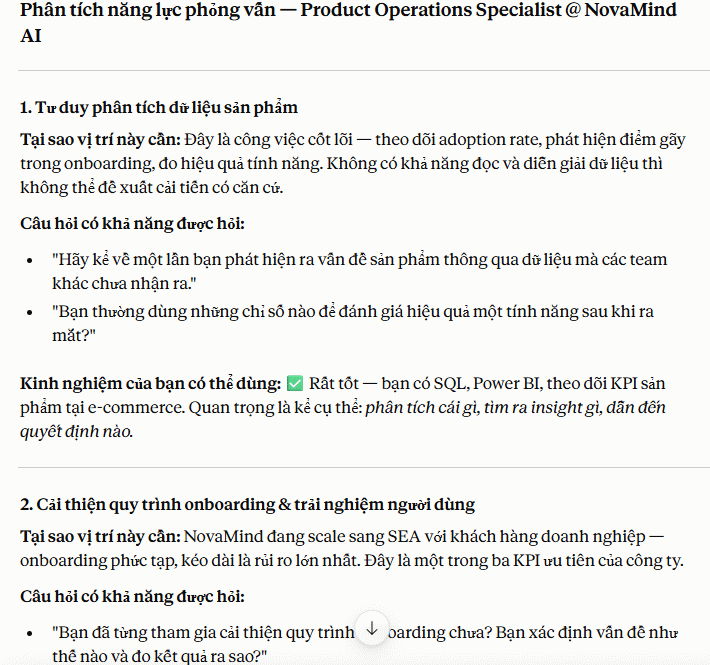 Prompt Claude xác định năng lực
