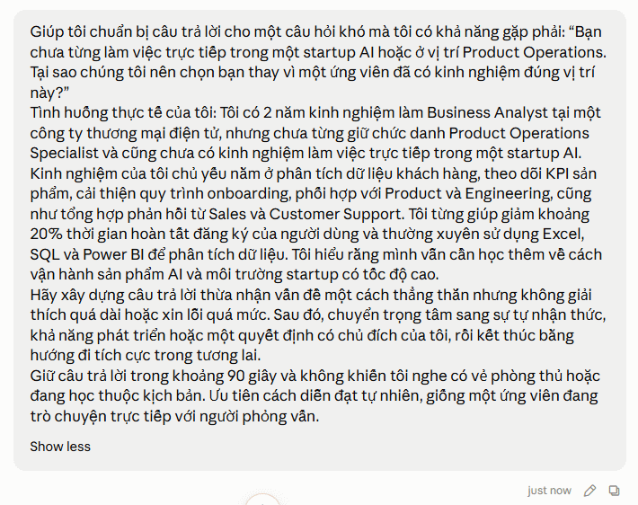 Tình huống câu hỏi khó
