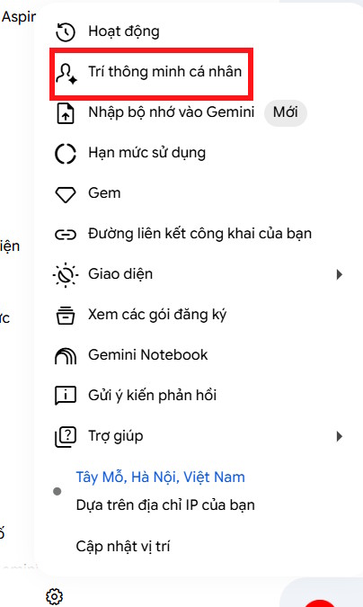 Trí thông minh cá nhân Gemini