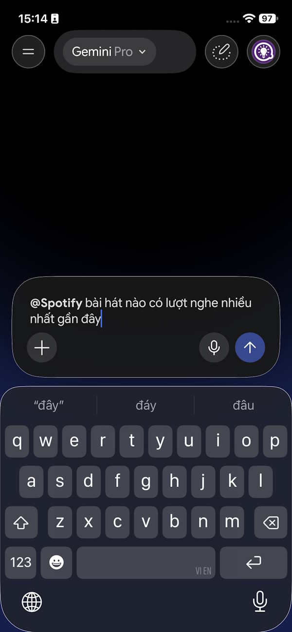Lệnh sử dụng Spotify trong Gemini