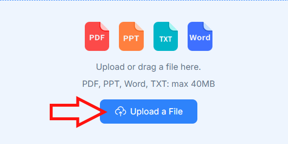 Tải file lên NoteGPT AI Detector