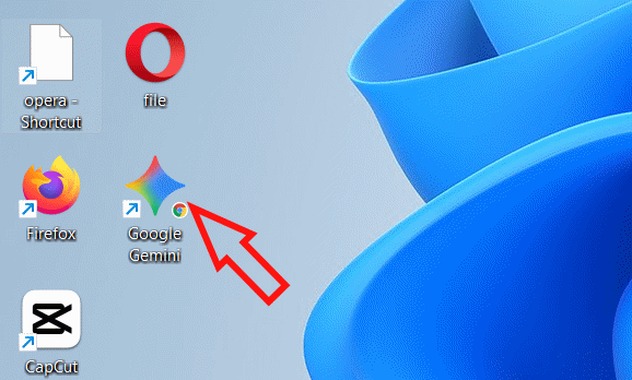 Lối tắt trang web Gemini Windows