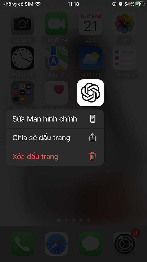 Tùy chỉnh lối tắt ChatGPT