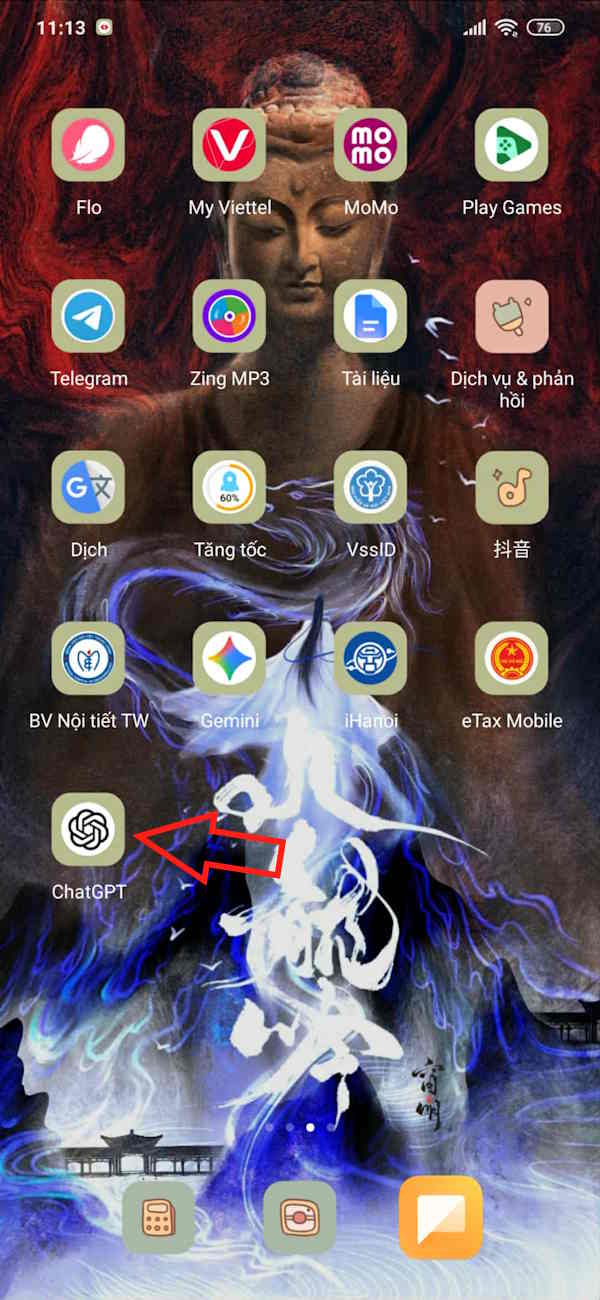 Lối tắt ChatGPT trên Android