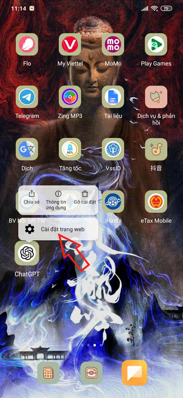 Cài đặt trang web ChatGPT