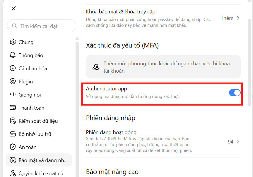 Xác thực 2 yếu tố ChatGPT