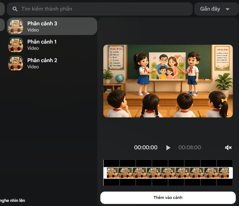 Combine videos into scene on Google Flow