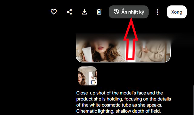 Video editing history on Flow