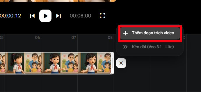 Add video to scene on Google Flow