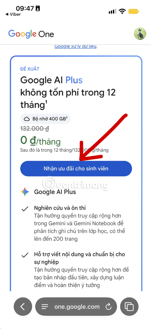 nhận gemini AI Plus free