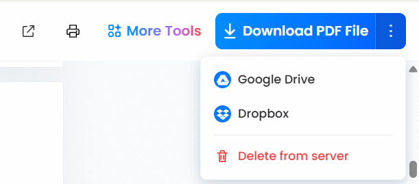 Tải file PDF trên LightPDF PDF Generator