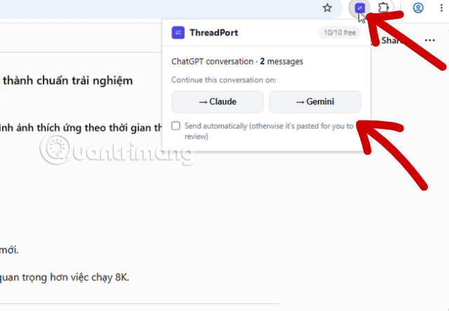 liên kết chatgpt với gemini