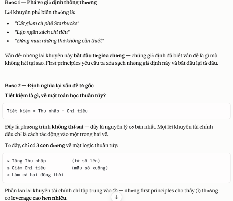 Mã lệnh Claude /firstprinciples