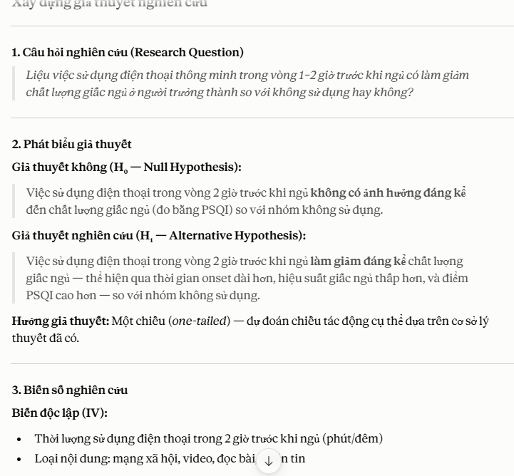 /hypothesis: xây dựng giả thuyết nghiên cứu