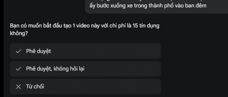 Phê duyệt tạo video từ hình ảnh qua Tác nhân Google Flow