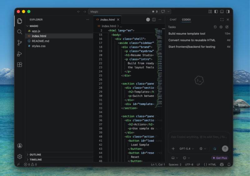 Codex trong VS Code