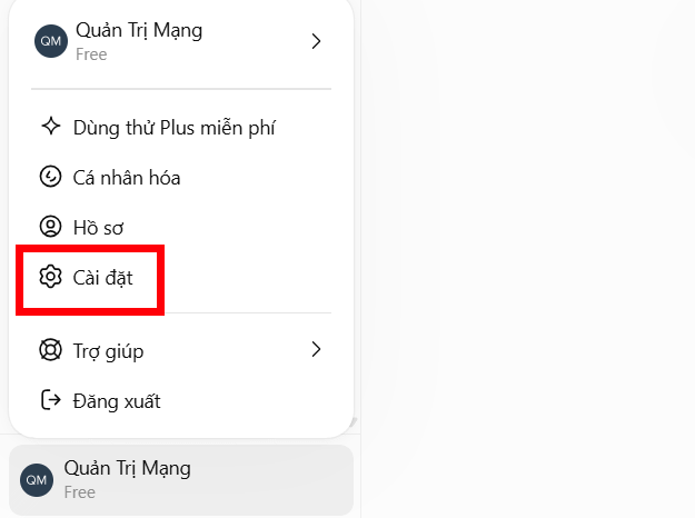 Cài đặt ChatGPT