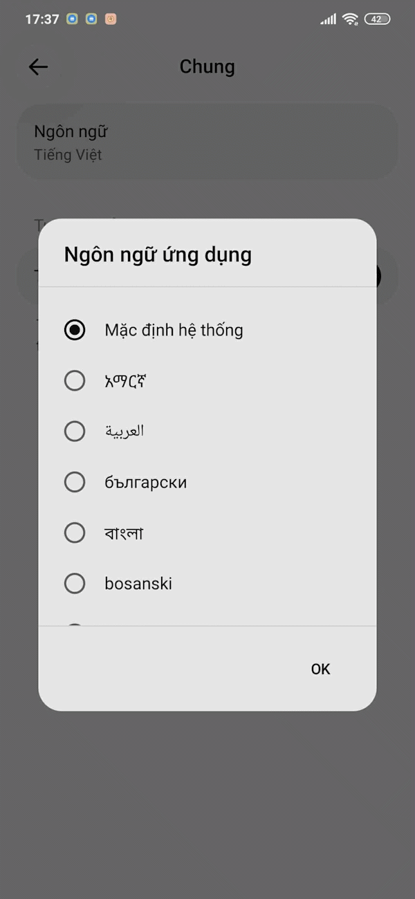Đổi ngôn ngữ trên ChatGPT Android