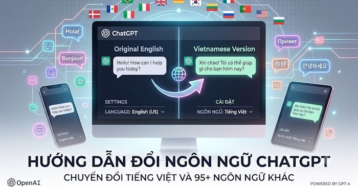ChatGPT dùng tiếng gì cũng được - Hướng dẫn đổi ngôn ngữ đơn giản