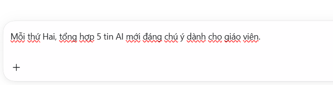 Câu lệnh tạo nhiệm vụ trên ChatGPT