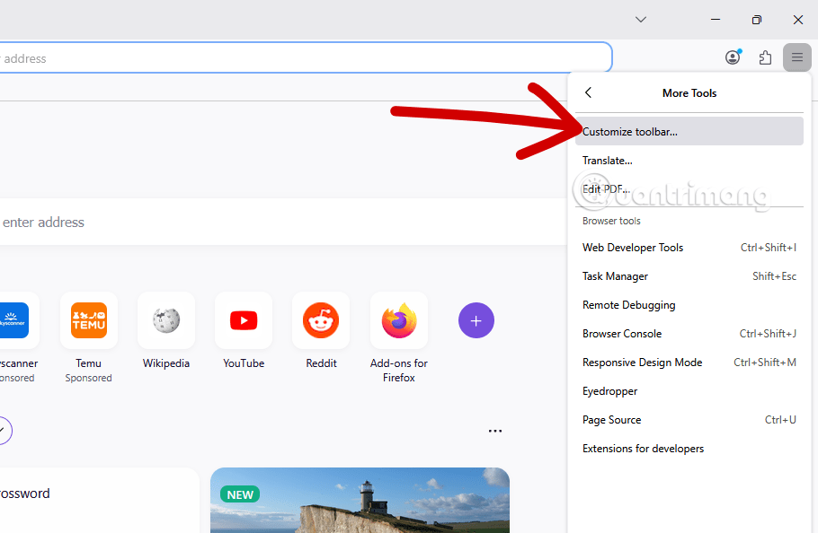 DevTools chụp màn hình