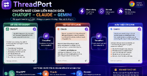 [Video] Cách chuyển ngữ cảnh nhanh chóng giữa ChatGPT, Claude và Gemini