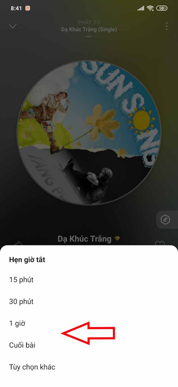 Khung giờ hẹn tắt nhạc Zing MP3 Android, iOS