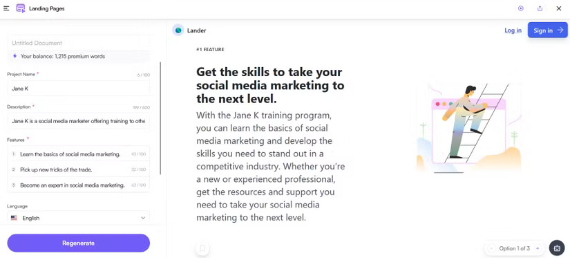 Tạo Landing Page bằng AI với Writesonic