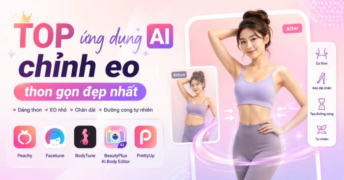 5 ứng dụng AI chỉnh eo, tạo dáng siêu hot năm 2026 – Ai cũng nên thử