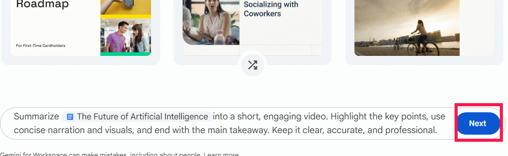 Tóm tắt tài liệu trên Google Vids