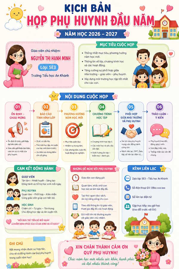 Hình ảnh nội dung họp phụ huynh