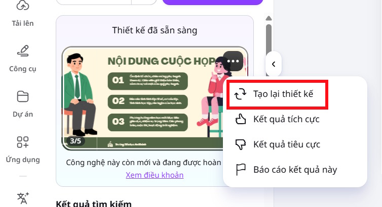 Slide họp phụ huynh trên Canva AI