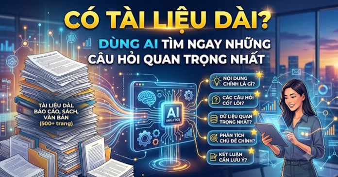 Có tài liệu dài? Dùng AI tạo ngay câu hỏi trọng tâm nhất