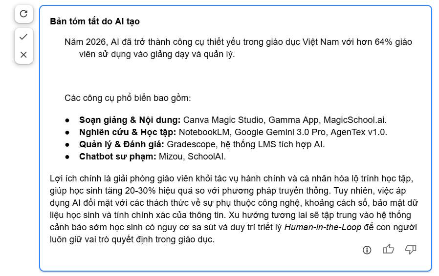 Nội dung tóm tắt AI trên Google Docs