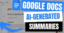 Hướng dẫn tạo tóm tắt tài liệu tự động trên Google Docs